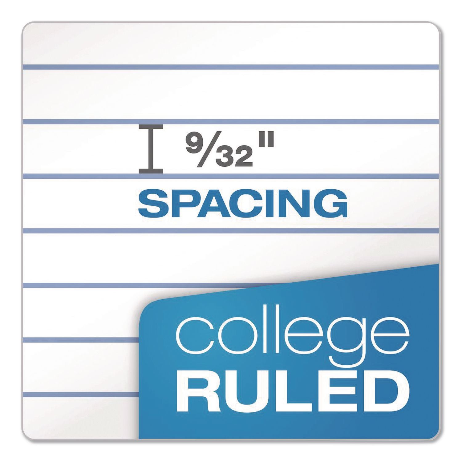 One-Subject Notebook, Medium/College Rule, Blue Cover, (80) 9.5 X 6 Sheets
