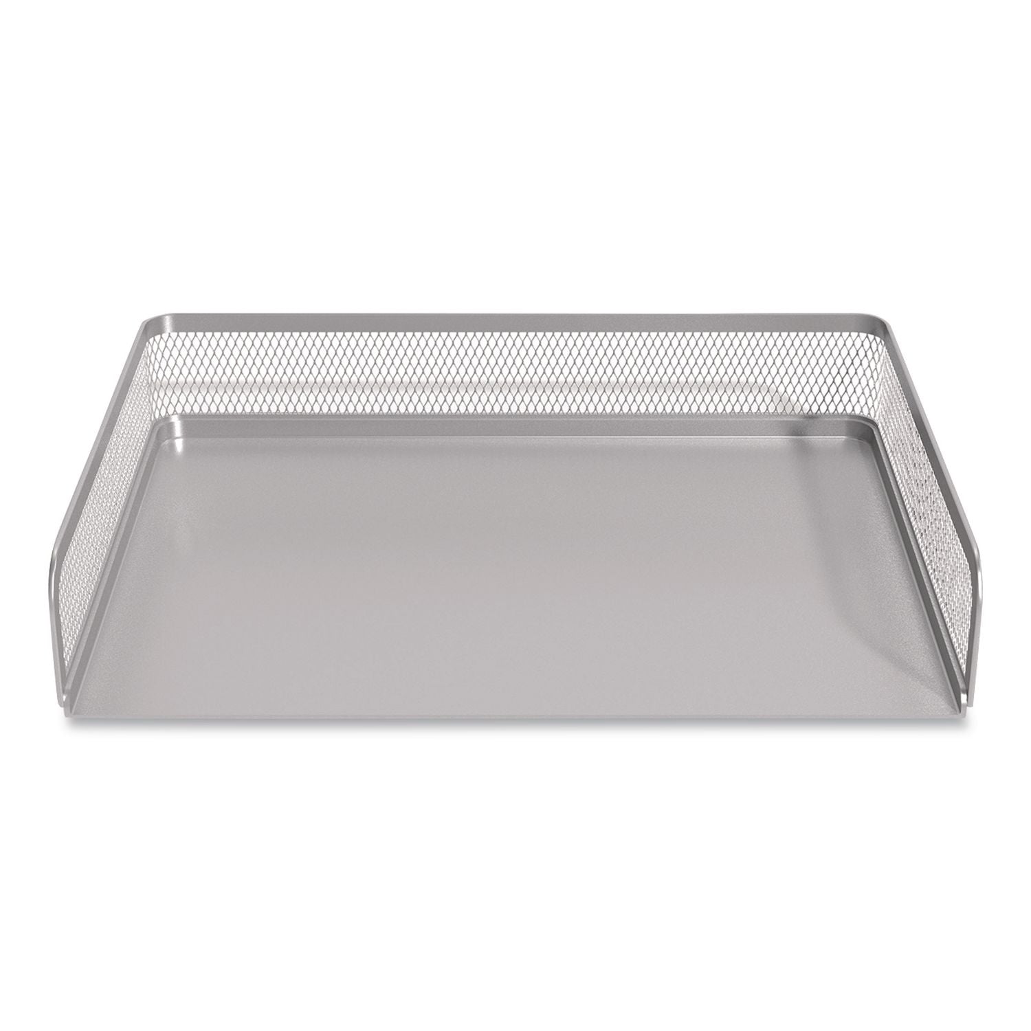 Wire Mesh Stackable Letter Tray, 1 Section, Letter Size Files, 12.99 X 9.84 X 2.76, Silver