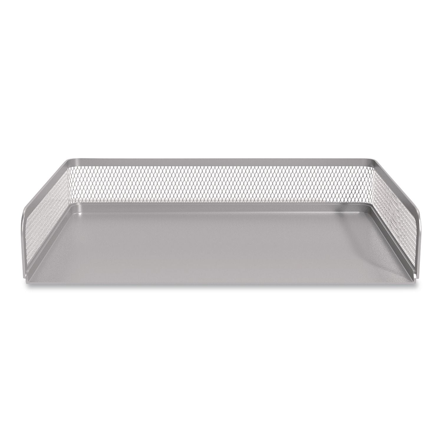 Wire Mesh Stackable Letter Tray, 1 Section, Letter Size Files, 12.99 X 9.84 X 2.76, Silver