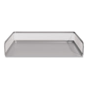 Wire Mesh Stackable Letter Tray, 1 Section, Letter Size Files, 12.99 X 9.84 X 2.76, Silver