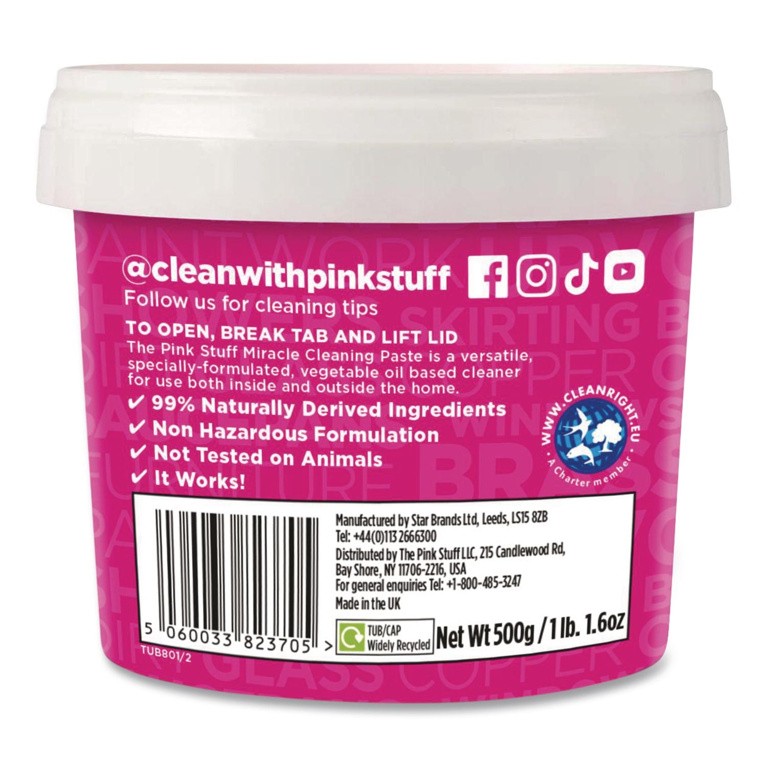 Miracle Cleaning Paste, Fruity Scent, 17.6 Oz Jar, 6/Carton