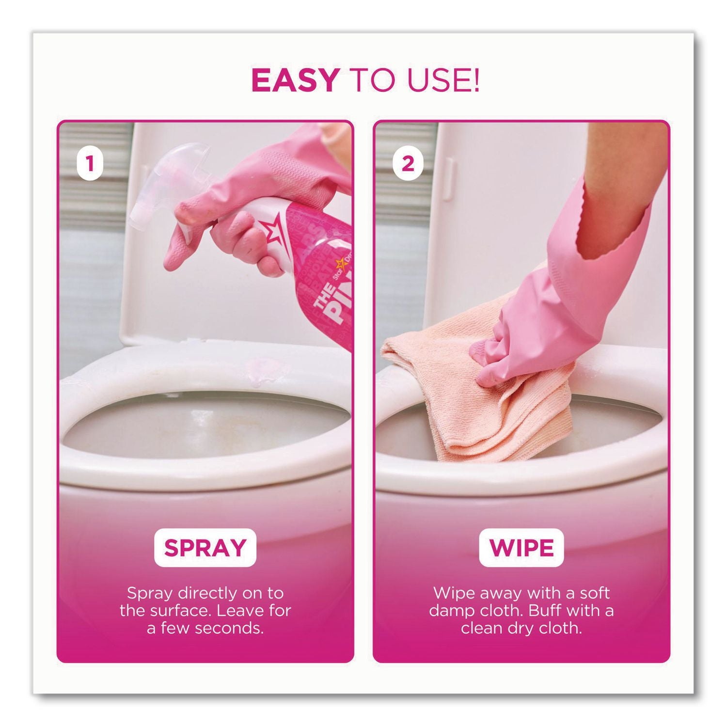 Miracle Bathroom Foam Cleaner, Fruity Scent, 25.4 Oz Trigger Spray Bottle