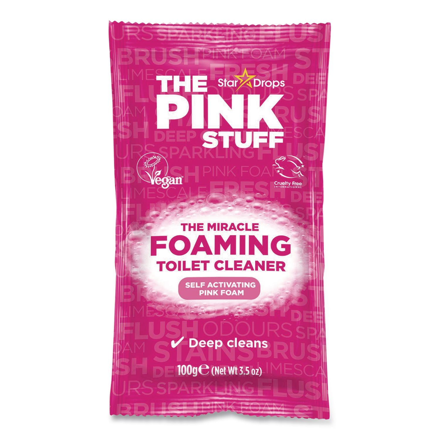Miracle Power Foaming Toilet Cleaner, Fruity Scent, 3.5 Oz Packet, 2 Packets/Box