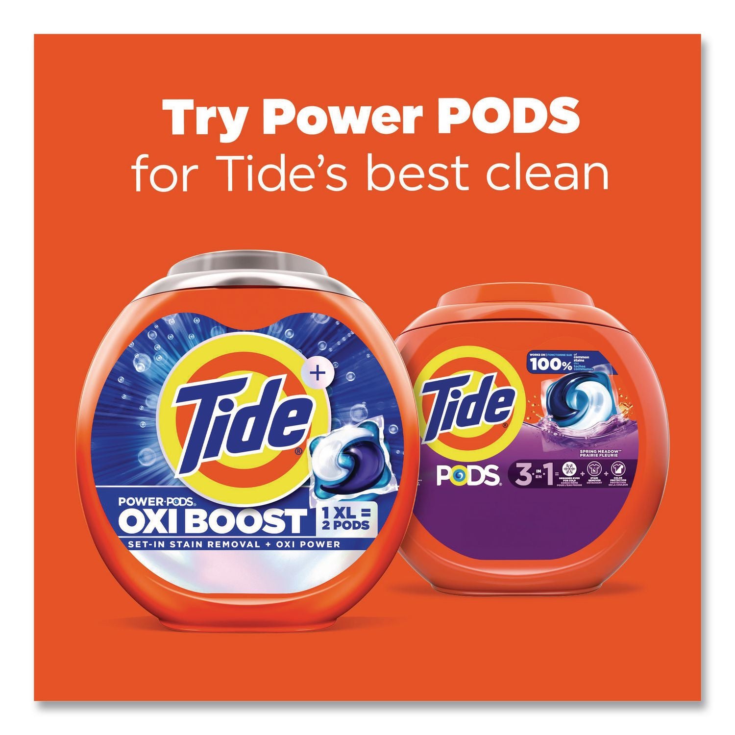 PODS Laundry Detergent, HE Compatible, Spring Meadow, 57 Oz Tub, 76 Pacs/Tub