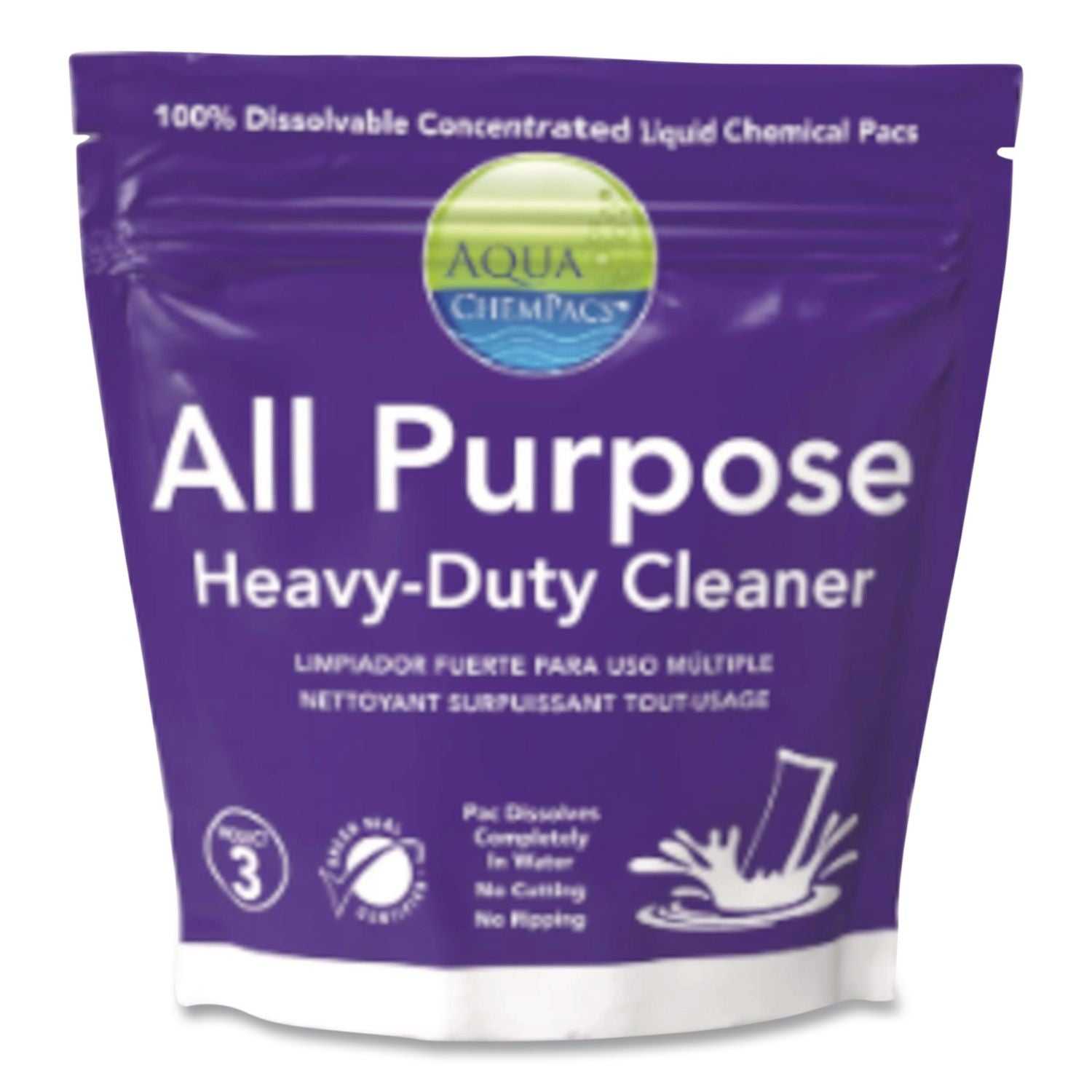 All Purpose Heavy-Duty Cleaner, Lavender Scent, 20 Chempacs/Pack, 12 Packs/Carton