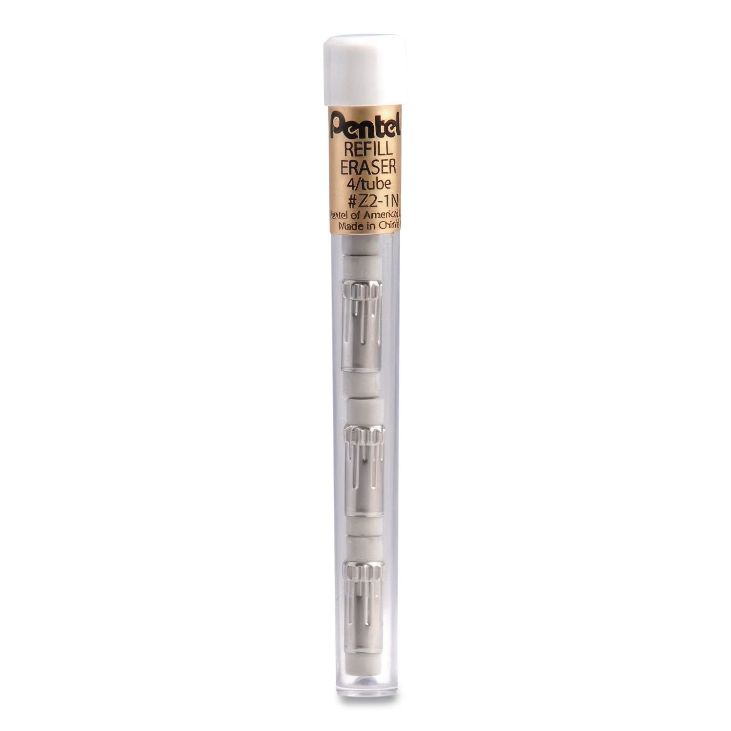 Eraser Refills For Cushi/Energize-X/Gizmo/Hot Shots/Sharp Kerry/Technica-X/Wow! Pencil, White, 4/Pack