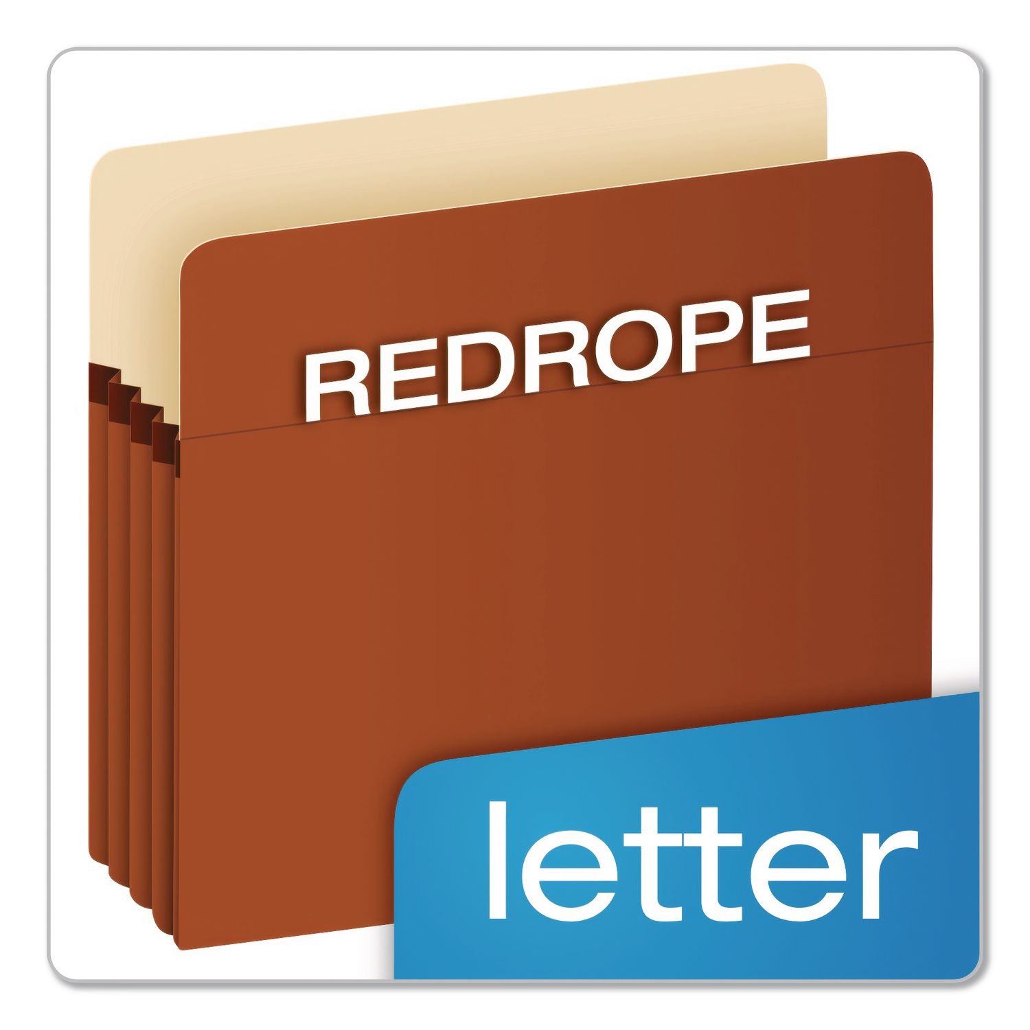 Expanding Pocket, 1.75" Expansion, Letter Size, Brown, 50/Box