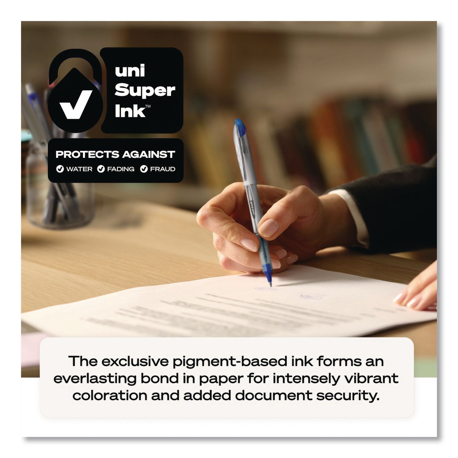 VISION ELITE Rollerball Pen, Stick, Bold 0.8 Mm, Black Ink, White/Black/Clear Barrel, Dozen