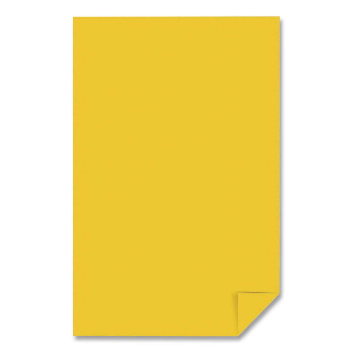 Color Paper, 24 Lb Bond Weight, 11 X 17, Solar Yellow, 500/Ream, 5 Reams/Carton