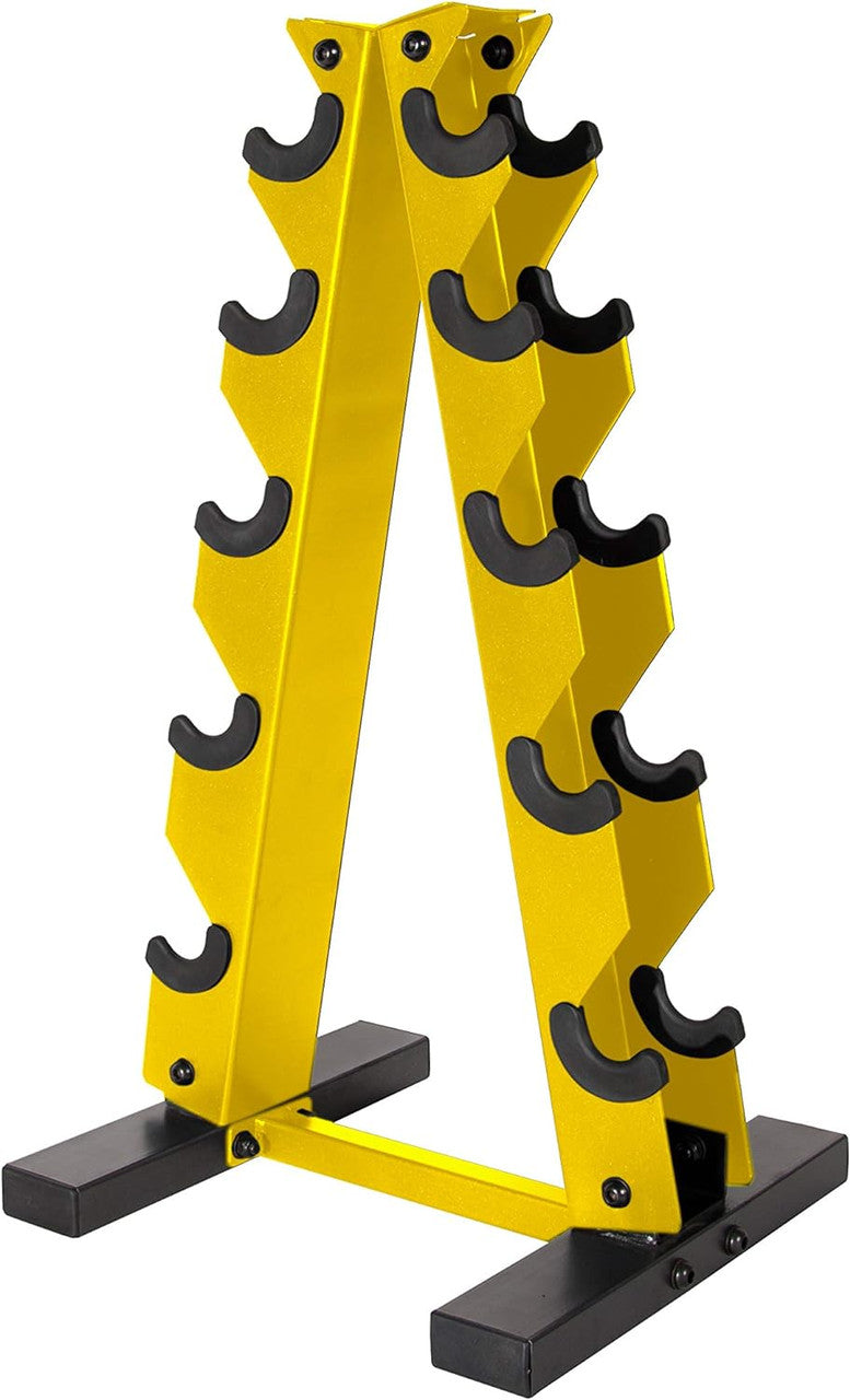 CAP Barbell A-style Dumbbell Metal Storage Rack - Yellow