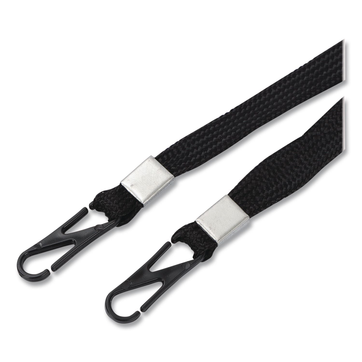 Face Mask Lanyard, Plastic Fastener, 30" Long, Black