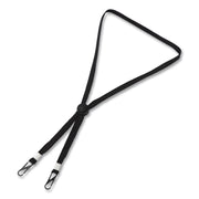 Face Mask Lanyard, Plastic Fastener, 30" Long, Black