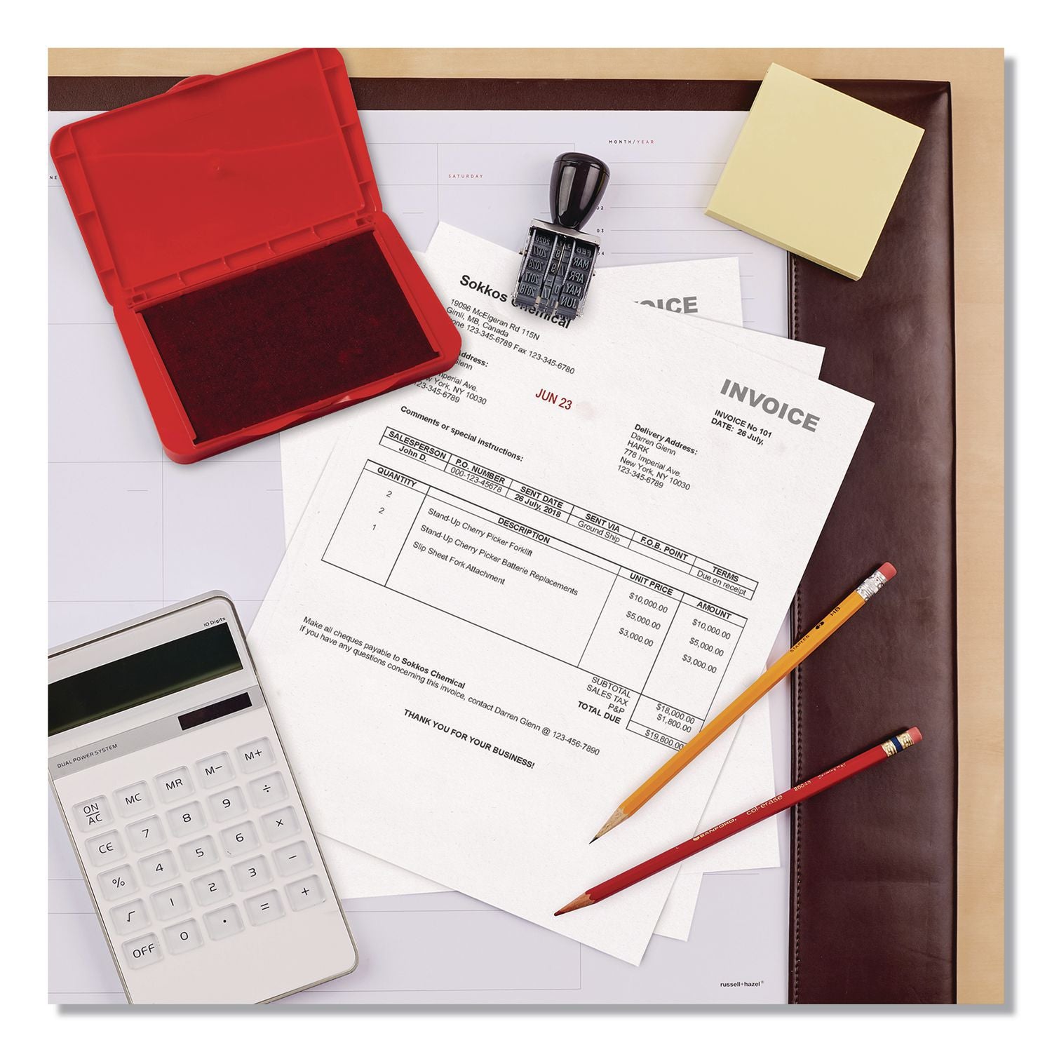 Pre-Inked Felt Stamp Pad, 4.25 X 2.75, Red, 36/Carton