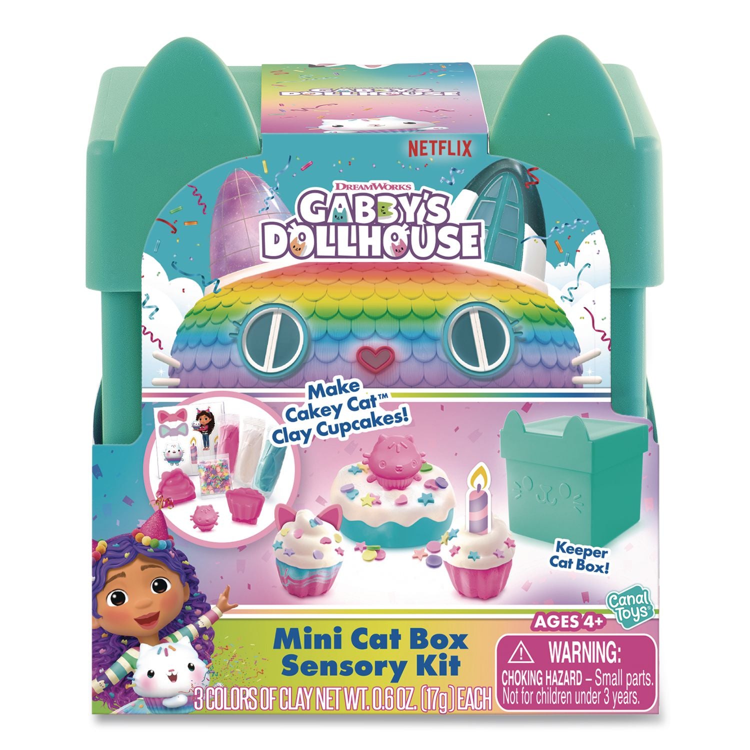 Gabby'S Dollhouse Cat Box Sensory Compound Kit, Ages 4 And Up, 32 Pieces