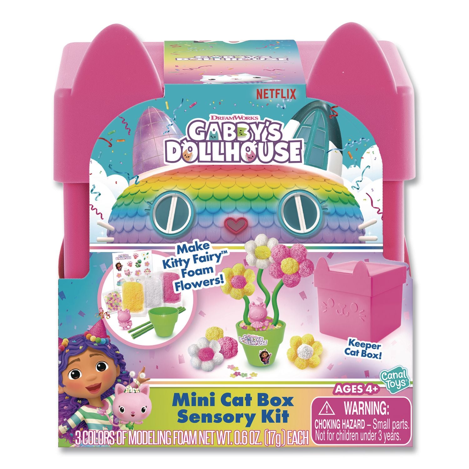 Gabby'S Dollhouse Cat Box Sensory Compound Kit, Ages 4 And Up, 32 Pieces