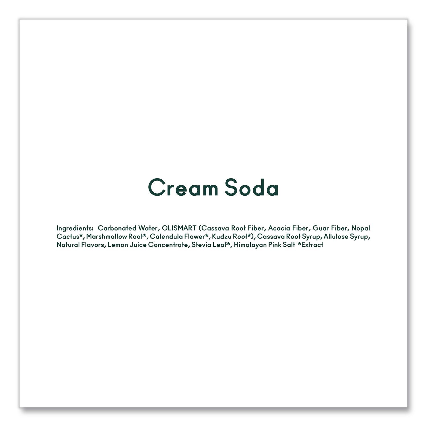 Prebiotic Soda, Cream Soda, 12 Oz Can, 12/Carton
