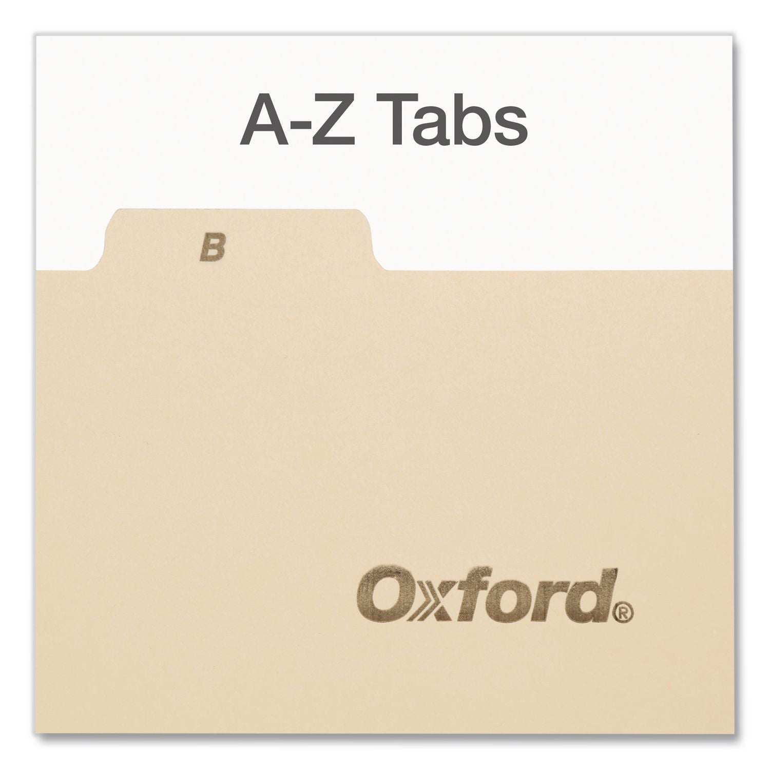 A-Z Index Card Dividers, Pre-Printed, 1/5-Cut Top Tab For 5 X 8 Cards, Manila, 25/Pack