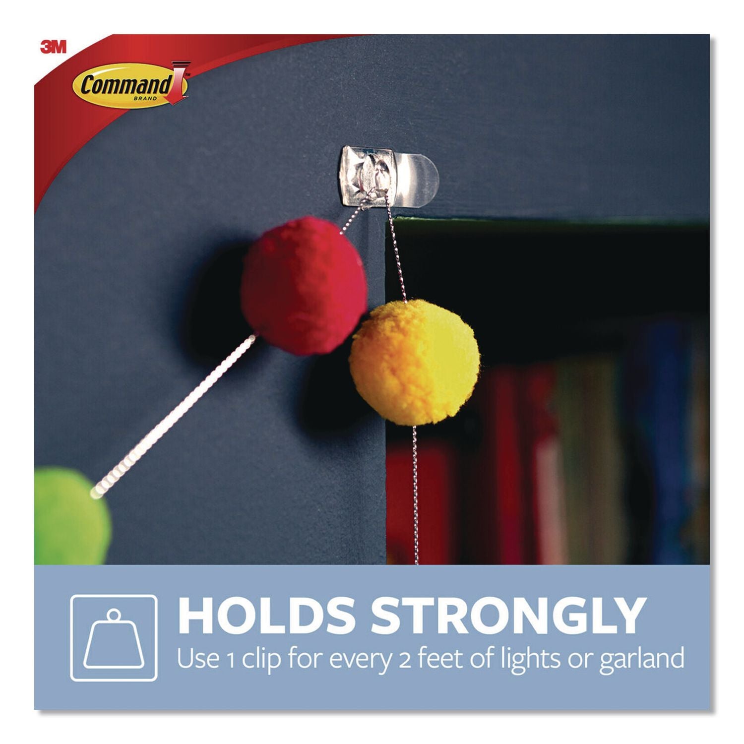 Damage-Free Hanging Clear Refill Strips, Value Pack Assortment: (8) Medium(0.73" X 2.75"), (8) Small (0.62" X 2.12"), 16/Pack