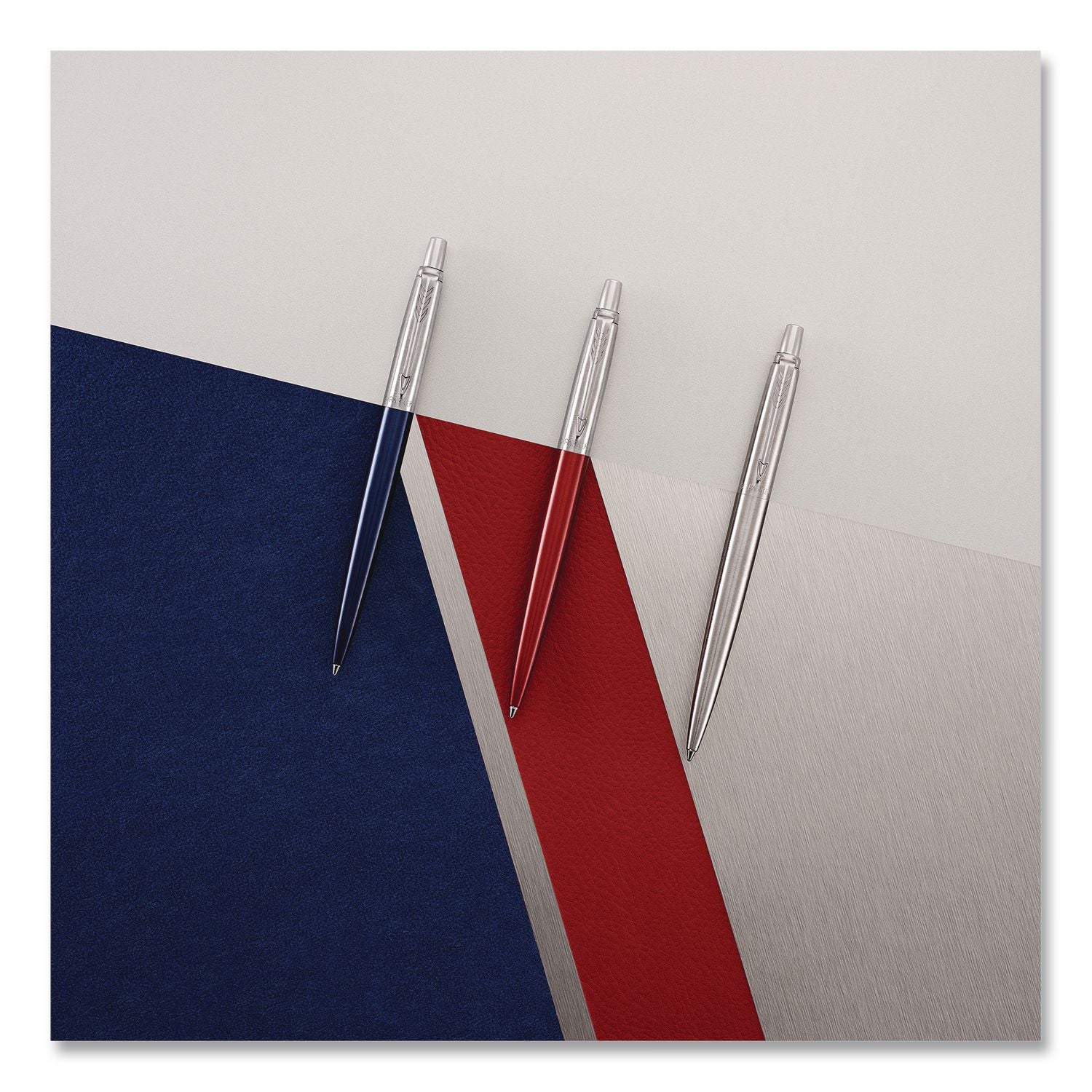 Jotter Retractable Pen And Pencil Set, (1) Medium Blue Ballpoint Pen, (1) Medium Black Gel Pen, (1) 0.7 Mm Mechanical Pencil