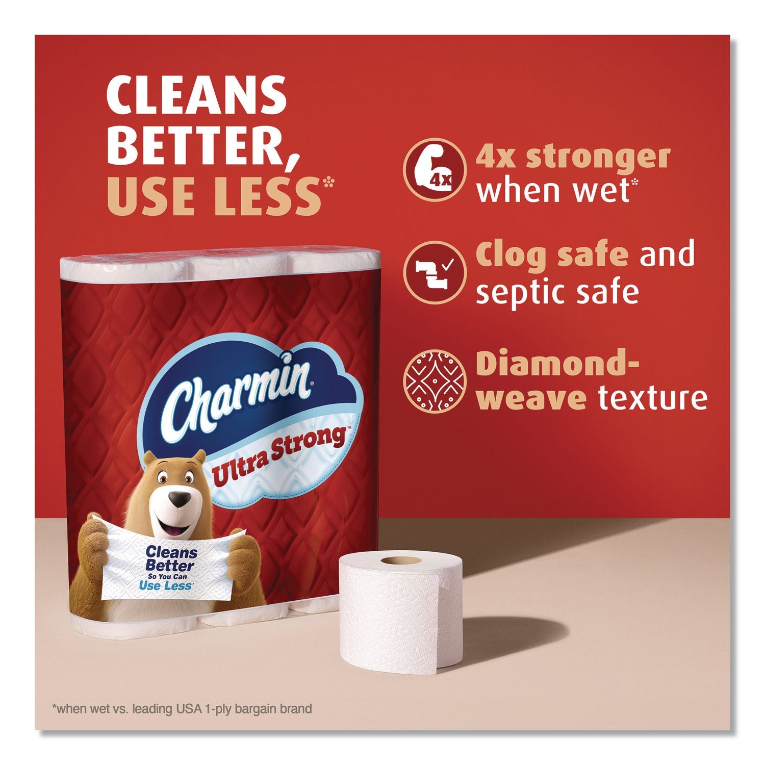 Ultra Strong Bathroom Tissue, Septic Safe, 2-Ply, White, 220 Sheets/Roll, 12 Rolls/Pack