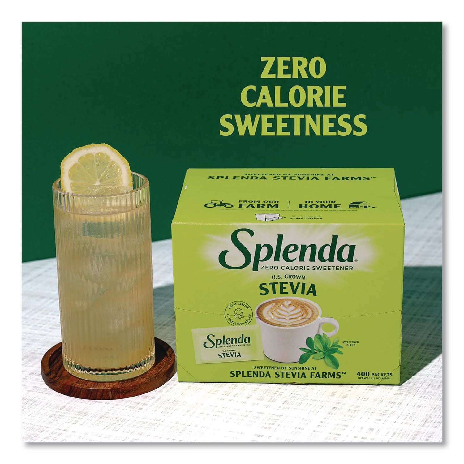 Stevia Sweetener Packet, 0.04 Oz, 400/Box