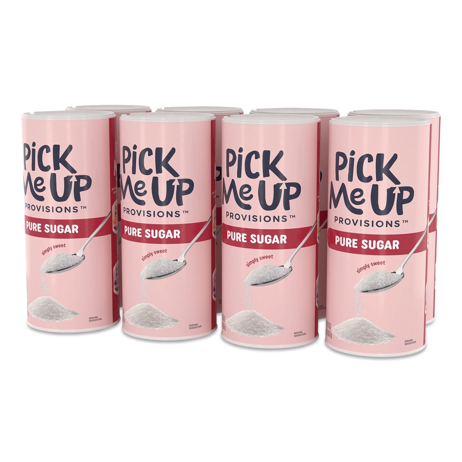 Pure Sugar, 22 Oz Canister, 8/Pack