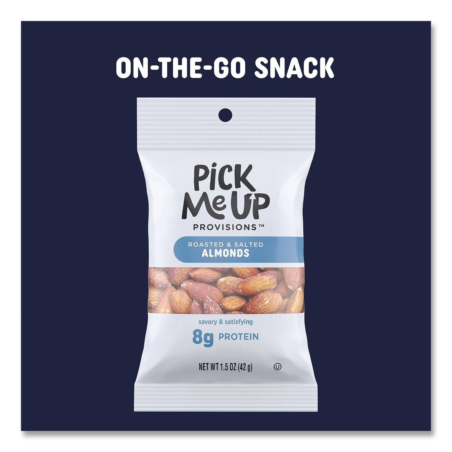 Roasted And Salted Almonds, 1.5 Oz Pouch, 36/Box
