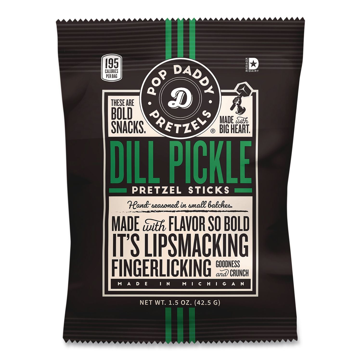 Pretzel Sticks Variety Pack, 12 Each: Cinnamon Sugar; Dill Pickle; Garlic Parmesan; Yellow Mustard, 1.5 Oz Bag, 48/Carton