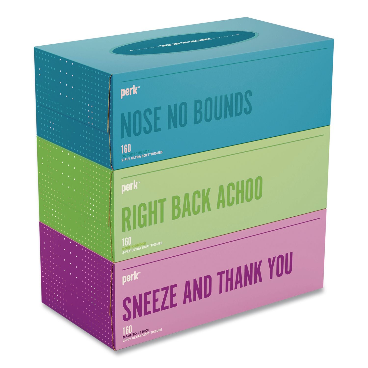 Ultra Soft Standard Facial Tissue, 2-Ply, White, 160 Sheets/Box, 3 Boxes/Pack, 12 Packs/Carton