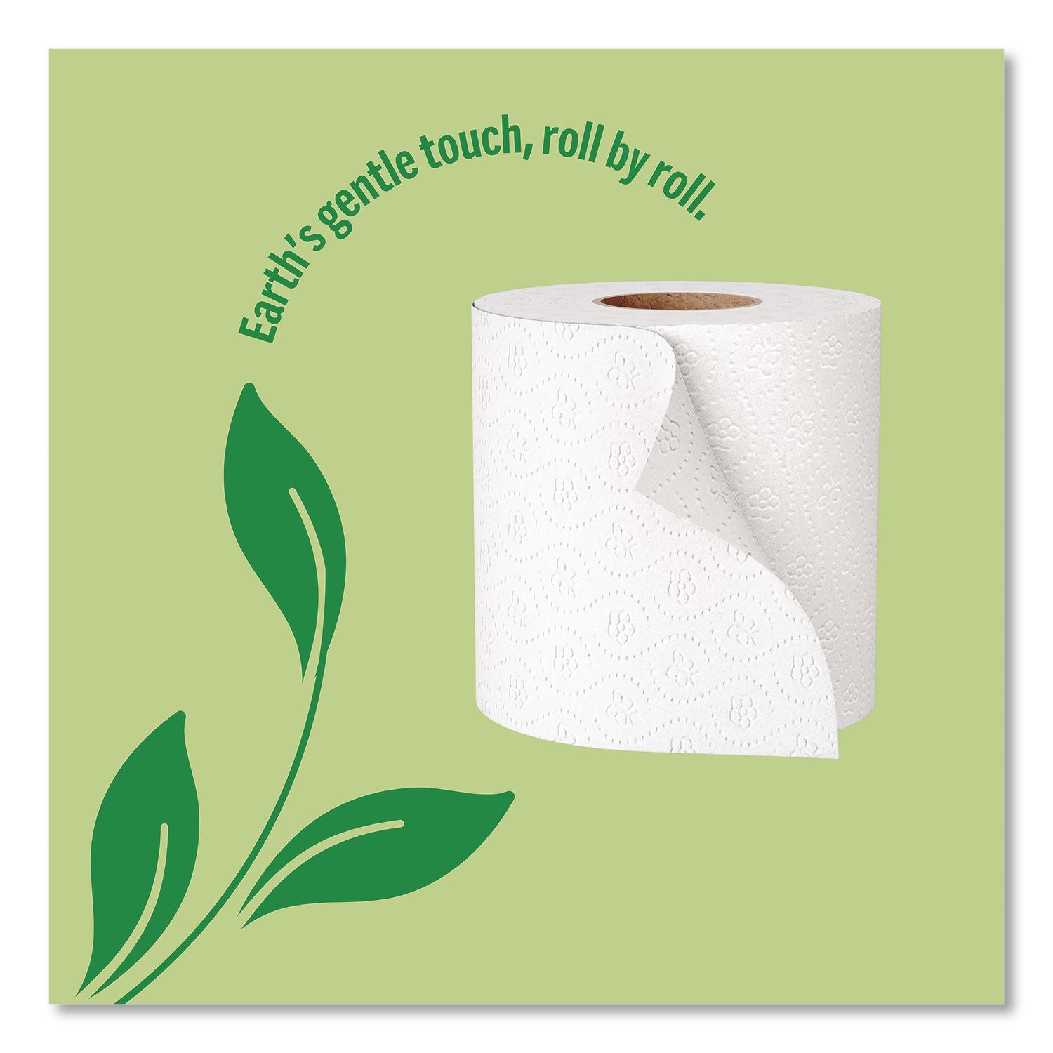 Eco Recycled Toilet Paper, Septic Safe, 2-Ply, White, 240 Sheets/Roll, 12 Rolls/Pack