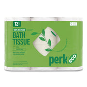 Eco Recycled Toilet Paper, Septic Safe, 2-Ply, White, 240 Sheets/Roll, 12 Rolls/Pack