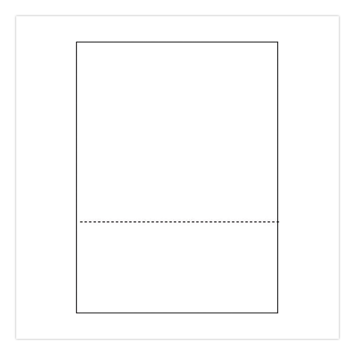 Perforated Laser Cut Sheets, 92 Bright, Micro-Perforated 3.67" From Bottom, 20 Lb Bond Weight, 8.5 X 11, White, 500/Ream