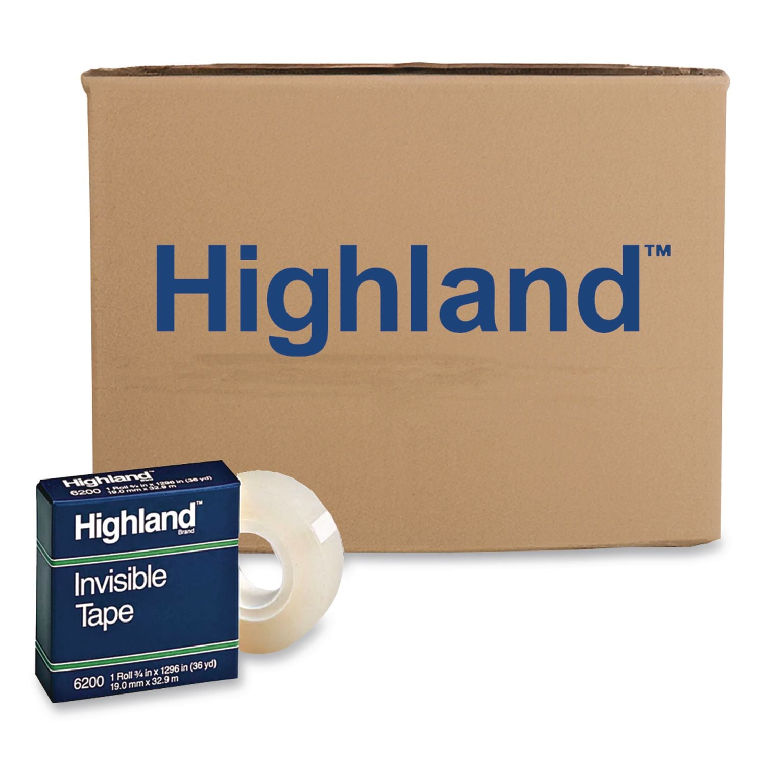 Invisible Permanent Mending Tape, 1" Core, 0.75" X 36 Yds, Clear, 144 Rolls/Carton