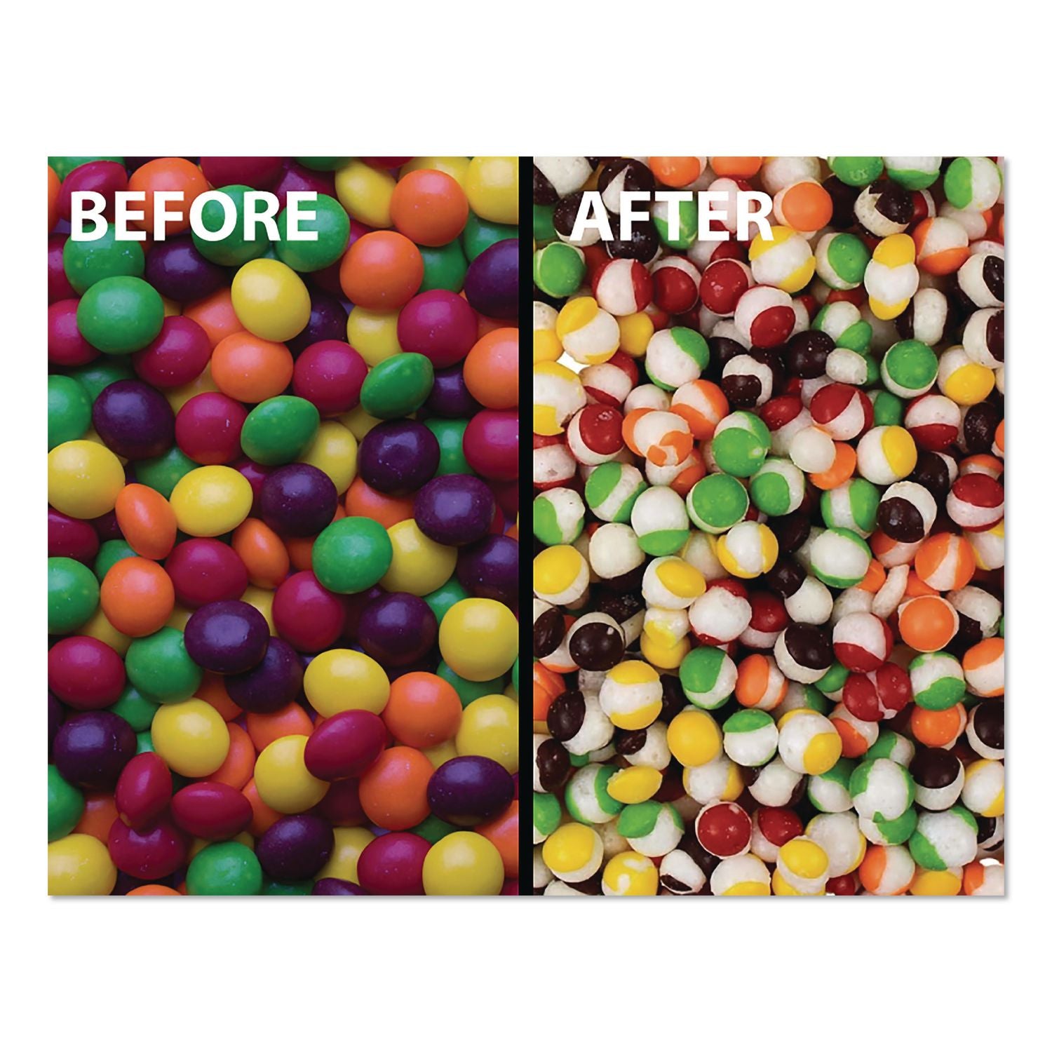 Freeze Dried Candy, Rainbow Rocks, Assorted Fruit, 1.87 Lb Bag, 12/Carton