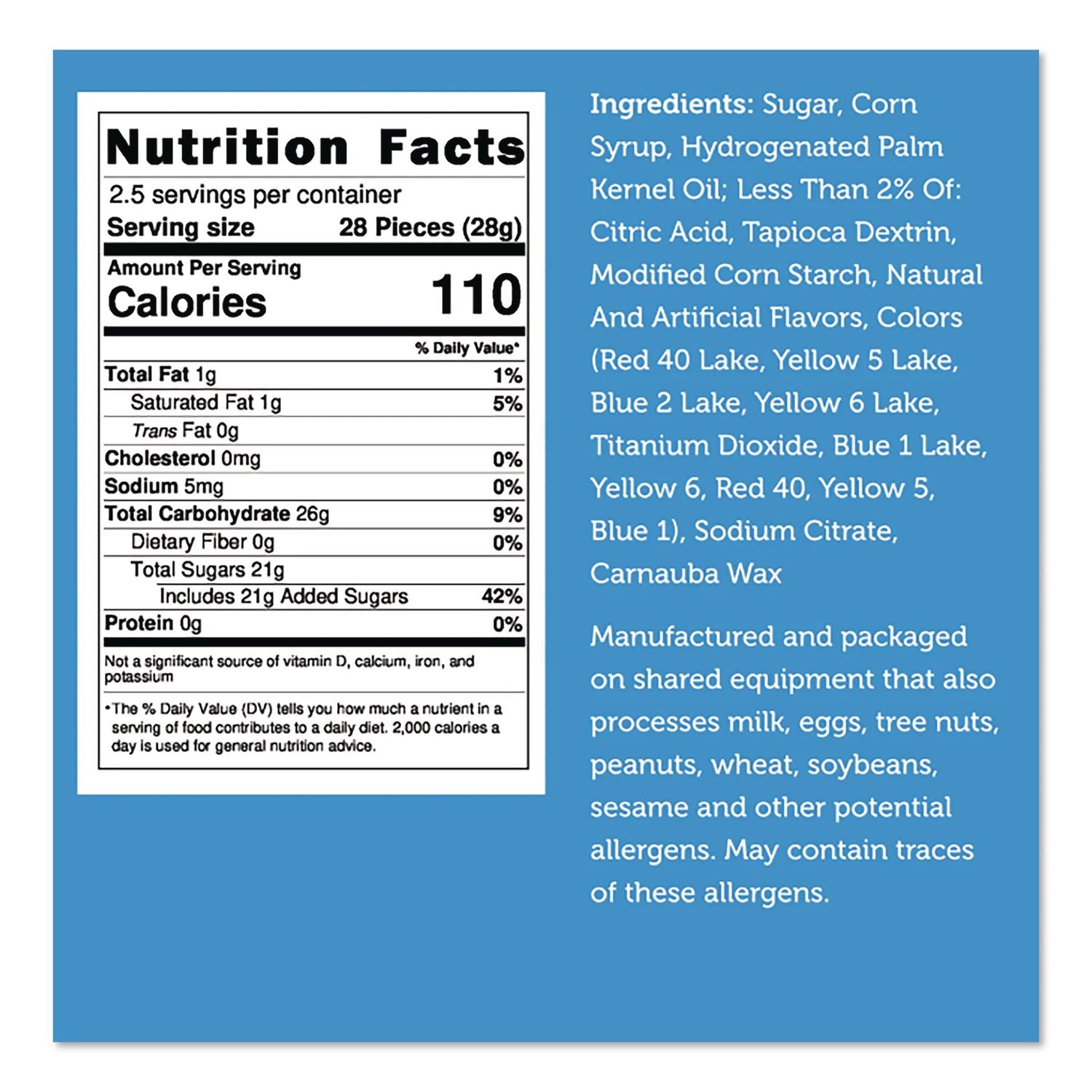 Freeze Dried Candy, Rainbow Rocks, Assorted Fruit, 1.87 Lb Bag, 12/Carton