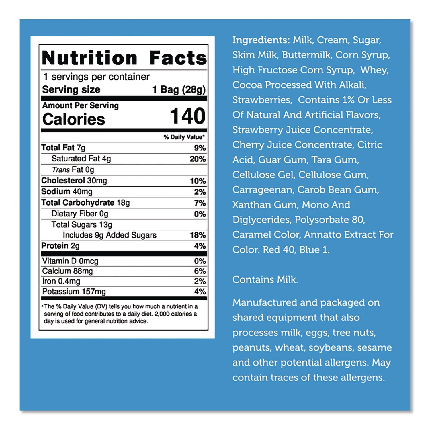 Freeze Dried Ice Cream, Neapolitan, 0.75 Lb Bag, 12/Carton