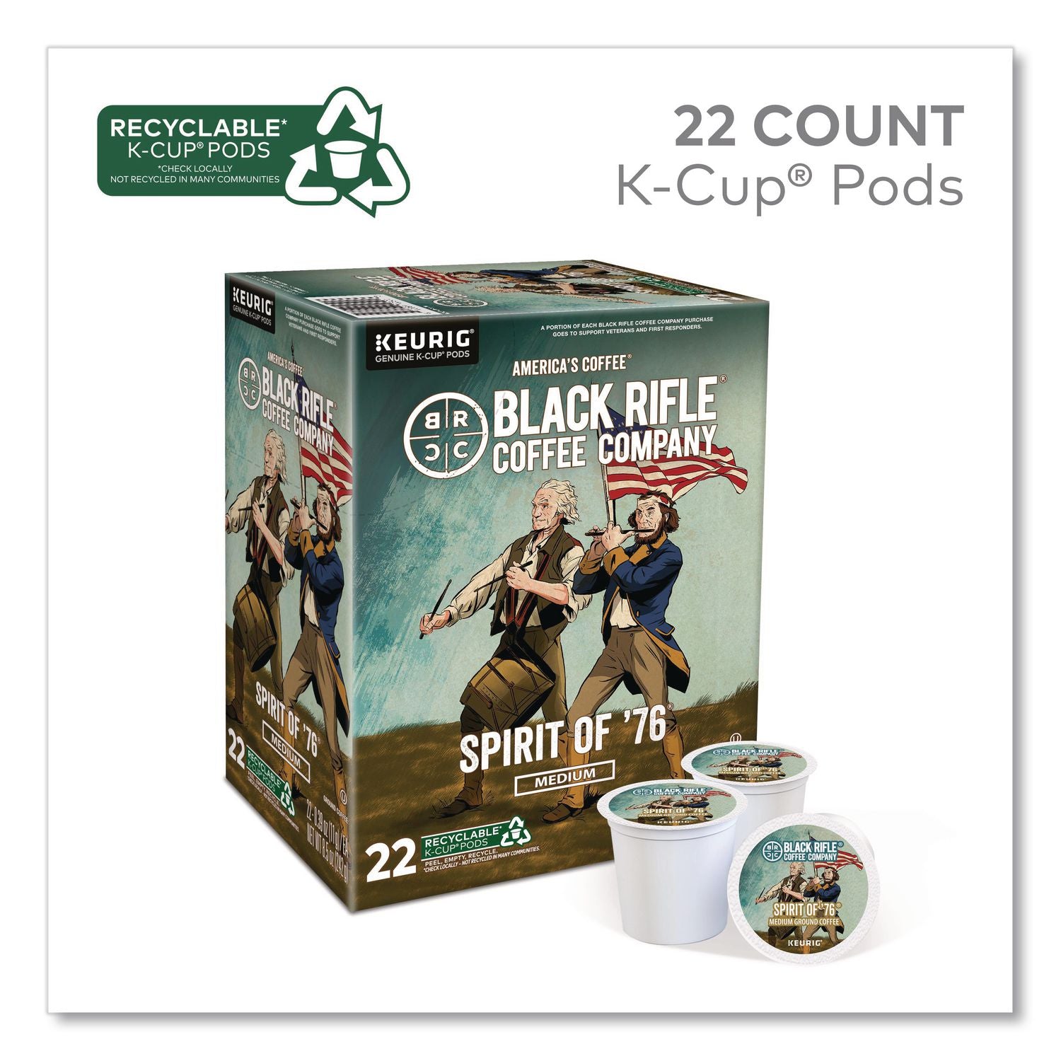 Spirit Of '76 Coffee K-Cups, 22/Box