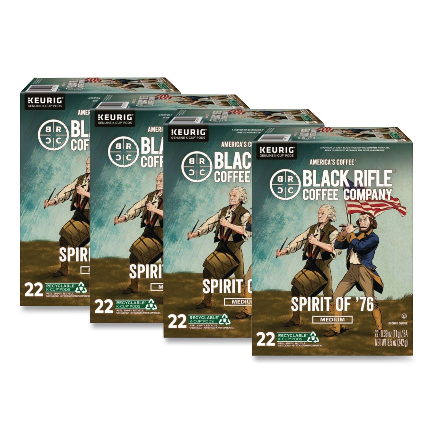 Spirit Of '76 Coffee K-Cups, 22/Box, 4 Boxes/Carton