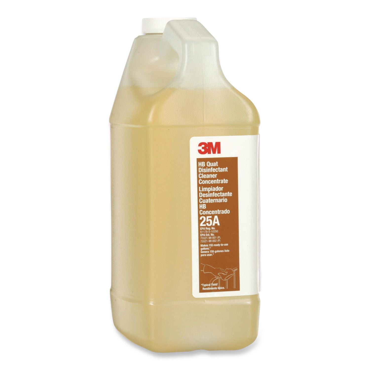 HB Quat Disinfectant Cleaner Concentrate 25A, 0.5 Gal Bottle, 4/Carton