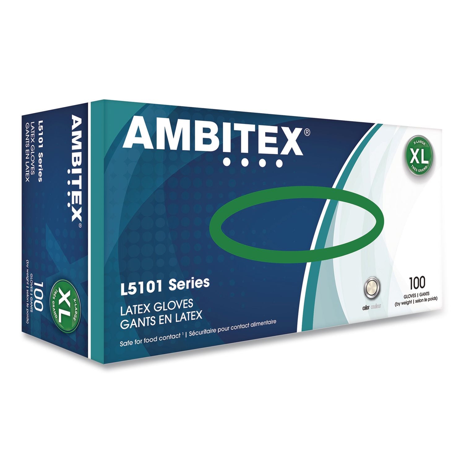 L5101 Series Powdered Latex Gloves, X-Large, 4 Mil Thick, 9" Long, Cream, 100/Box, 10 Boxes/Carton