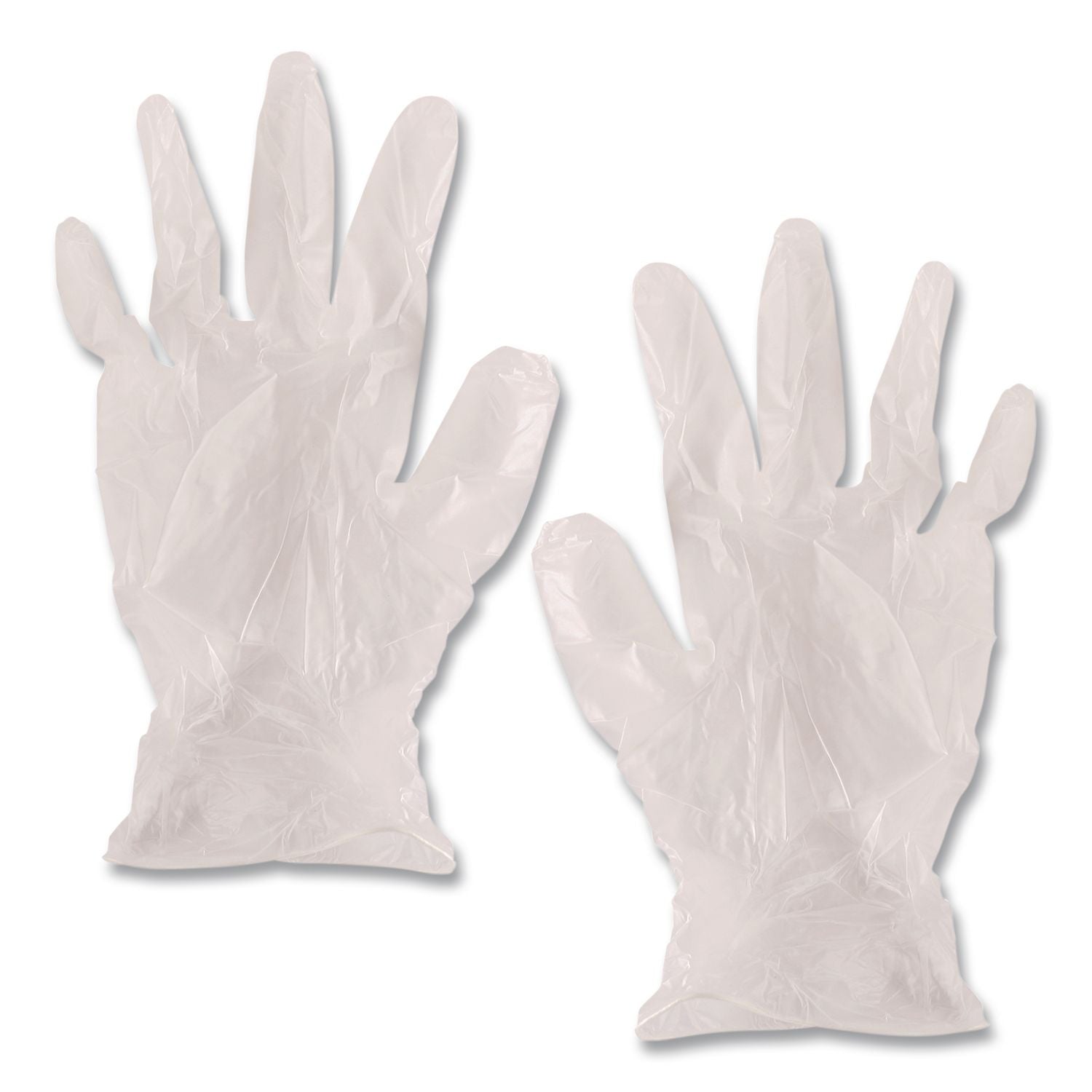 V5101 Series Latex-Free Lightly Powdered Vinyl Gloves, X-Large, 3 Mil Thick, 9" Long, Clear, 100/Box, 10 Boxes/Carton
