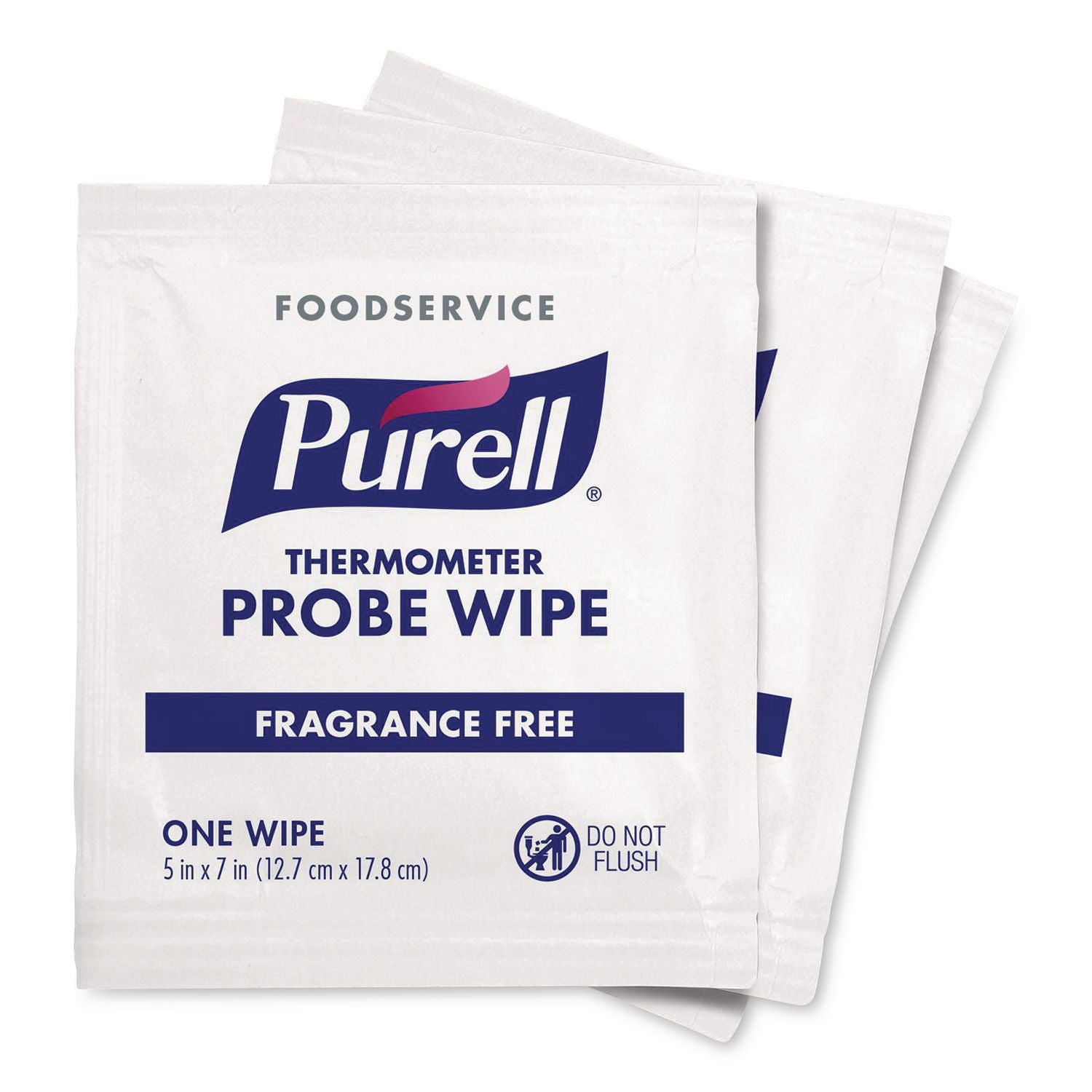 Foodservice Thermometer Probe Wipes, Individually Wrapped, 7 X 5, Fragrance-Free, White, 1, 000/Carton