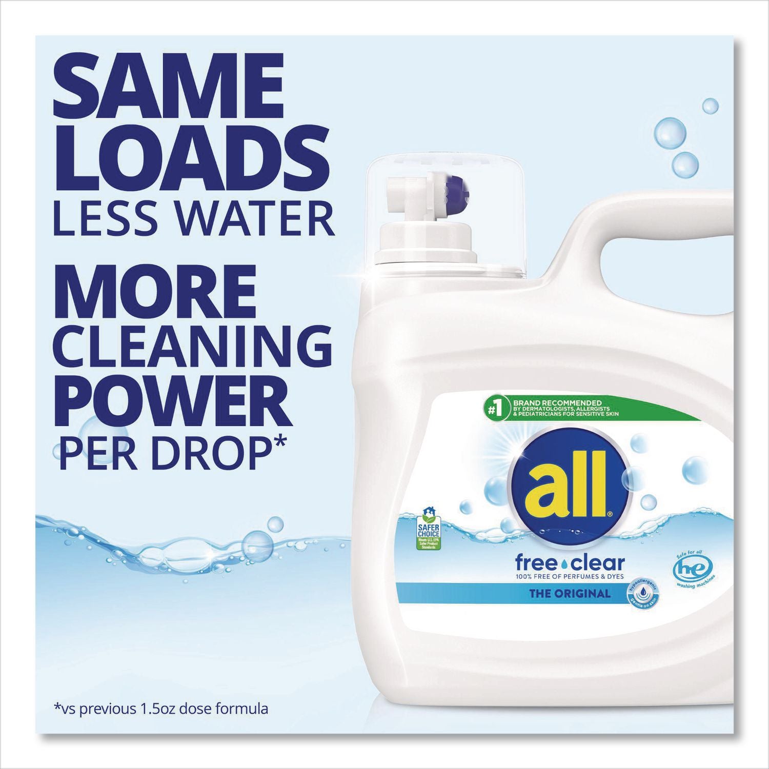 Free Clear HE Laundry Detergent, 154 Oz Bottle, 2/Carton