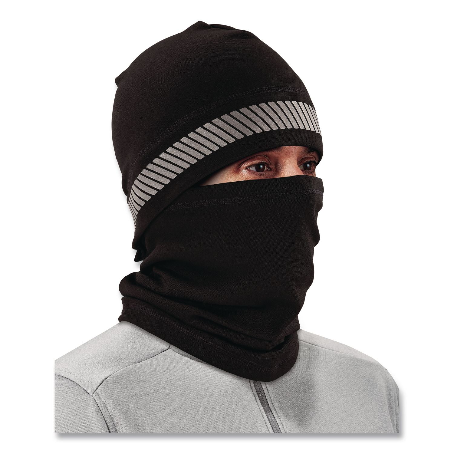 N-Ferno 6831 Reflective Balaclava Face Mask 3-In-1, Polyester, One Size Fits Most, Black
