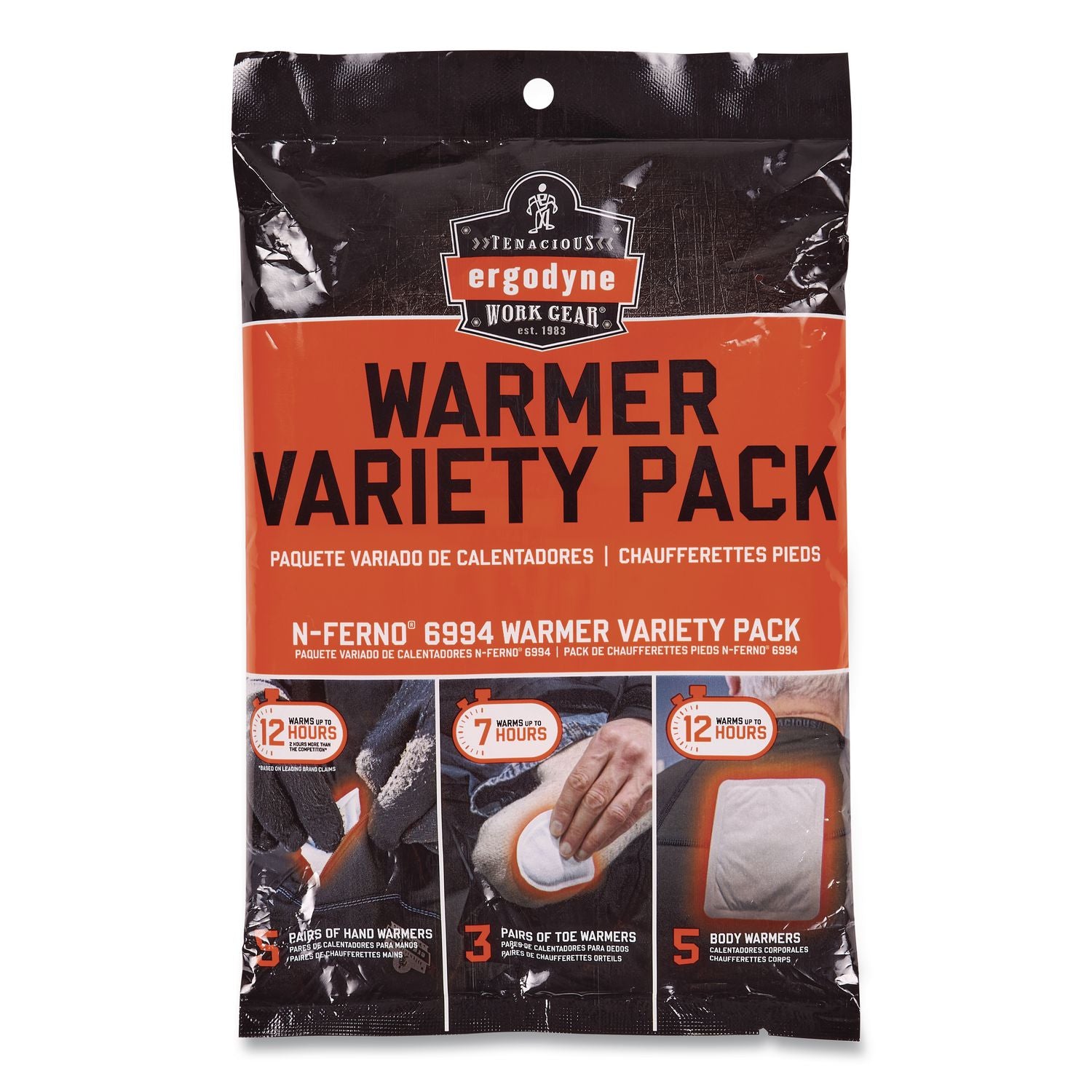 N-Ferno 6981 Winter Warming Kit, 2X-Large, Lime/Orange/Navy