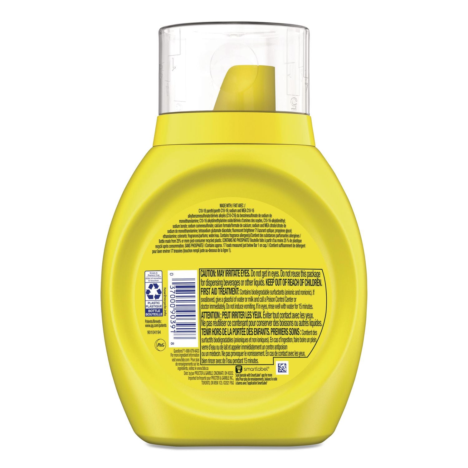 Simply All-In-One Liquid Laundry Detergent, Daybreak Fresh Scent, 25 Oz Bottle, 6/Carton