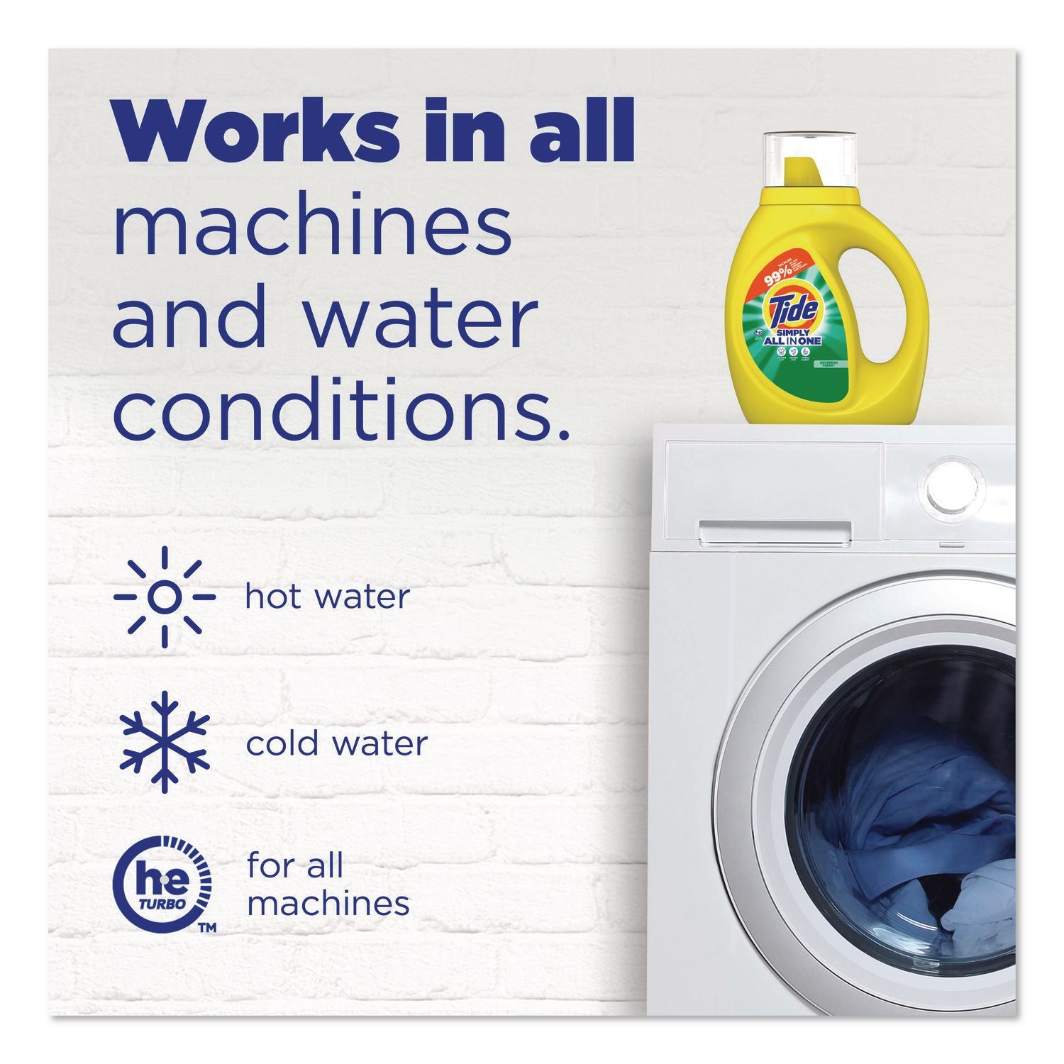 Simply All-In-One Liquid Laundry Detergent, Daybreak Fresh Scent, 25 Oz Bottle, 6/Carton