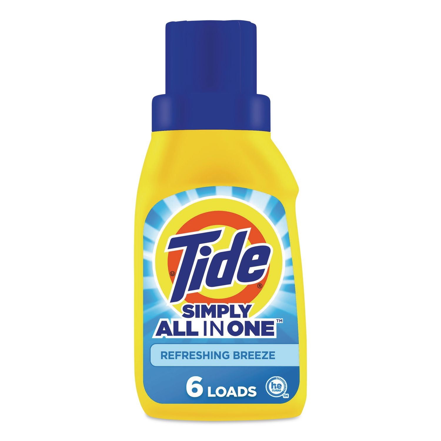 Simply All-In-One Liquid Laundry Detergent, Refreshing Breeze Scent, 10 Oz Bottle, 12/Carton