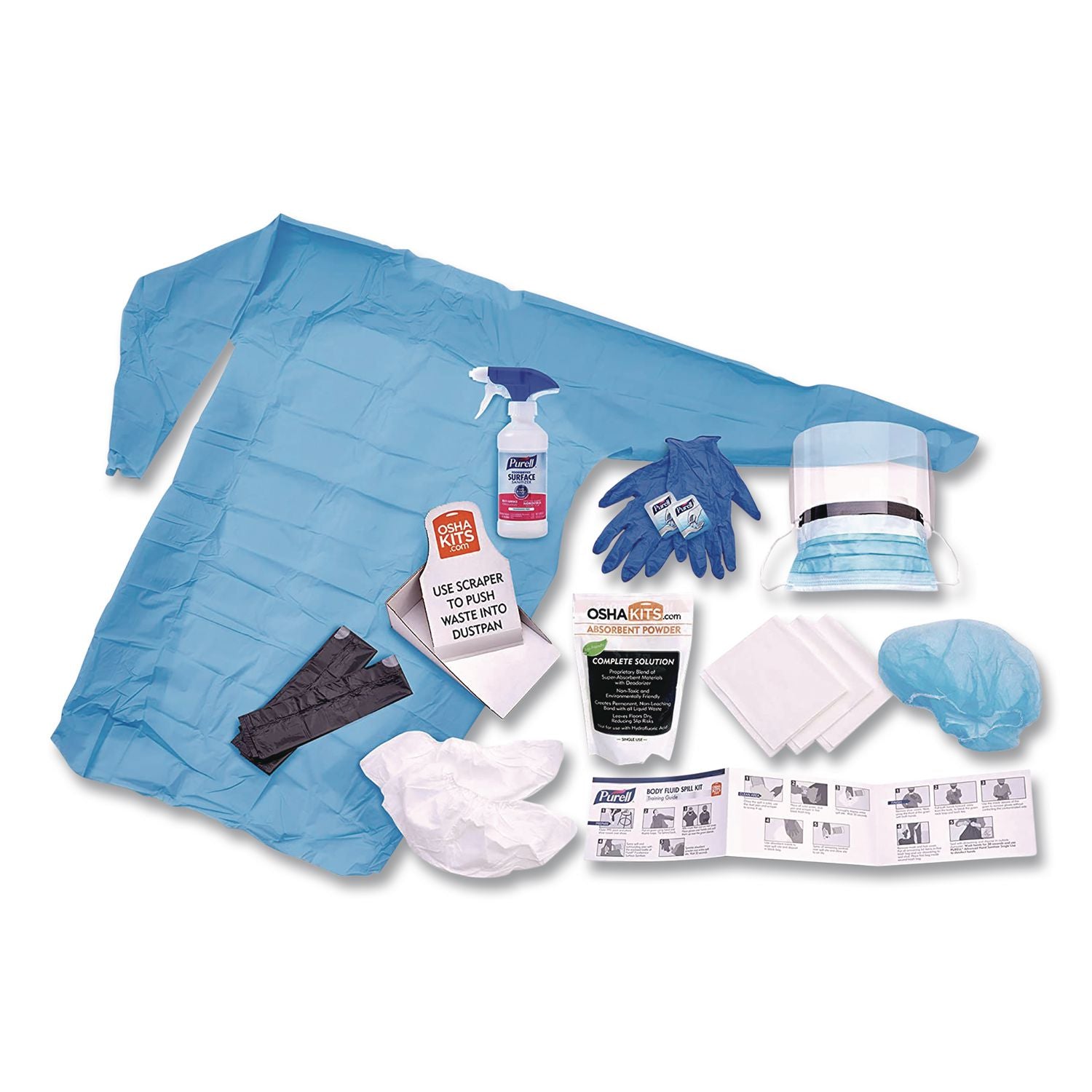 Body Fluid Spill Kit Refill, 16 Pieces