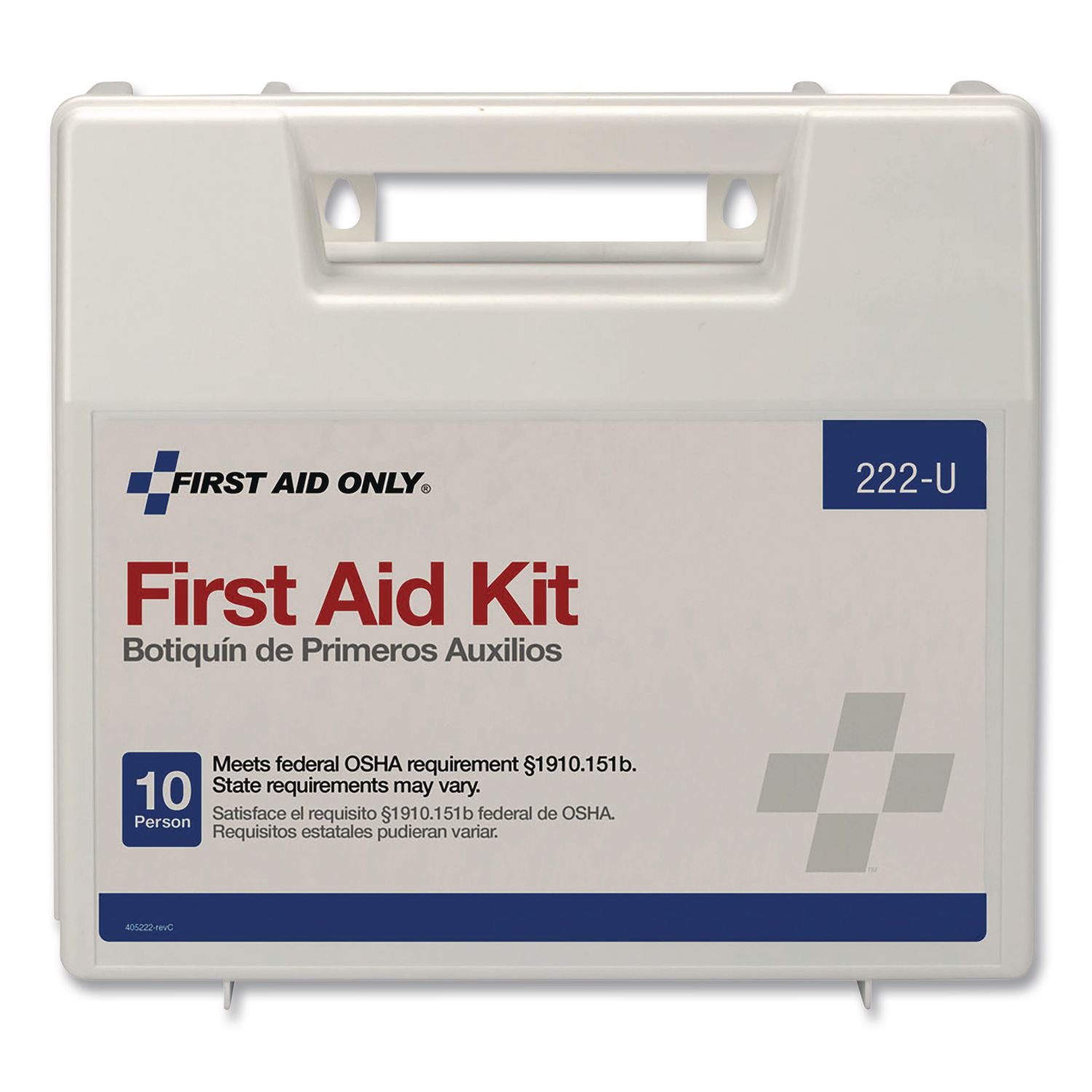 Office First Aid Kit For 10 People, 62 Pieces, Plastic Case